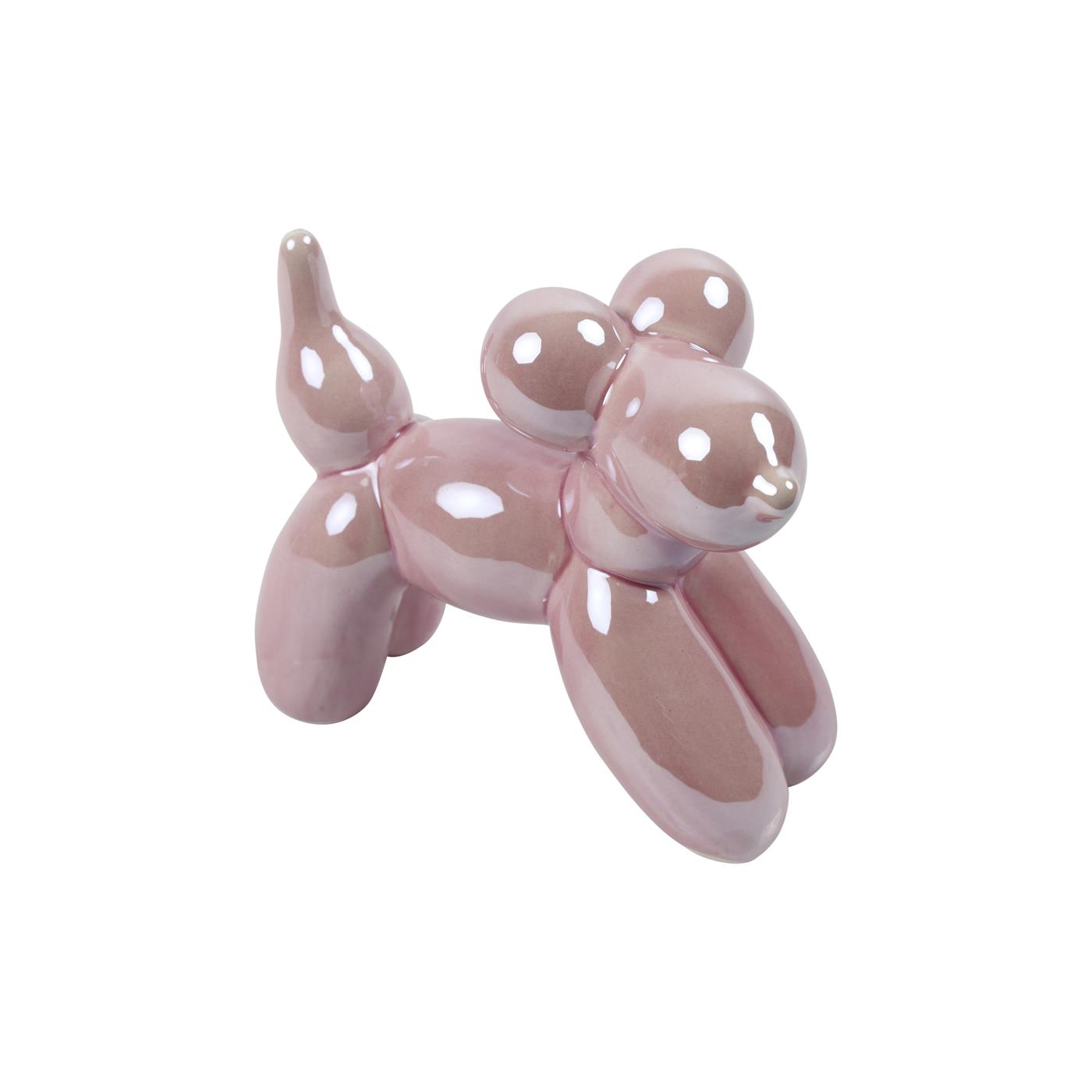 Ballonhond beeld oud roze 14x6,3x12,5cm - Huisdieren - Dagros-Brunsting